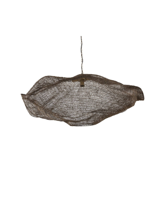 Lailaa Brass iron ceiling lamp wavy L