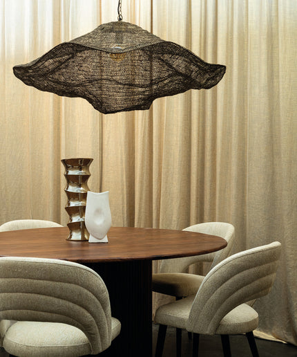 Lailaa Brass iron ceiling lamp wavy L