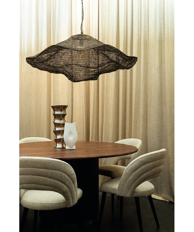 Lailaa Brass iron ceiling lamp wavy L