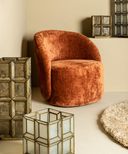 Layra Brass stone veneer table lamp antique low