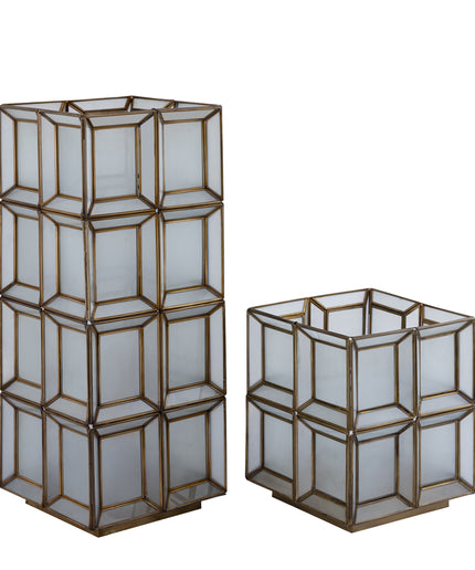 Layra White milk glass table lamp antique high