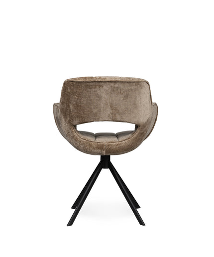 Link Dining chair beige fabric with metal legs