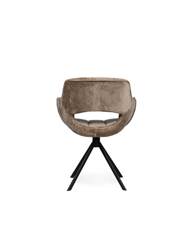 Link Dining chair beige fabric with metal legs