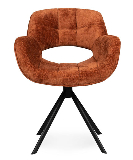 Link Dining chair berge 3032 rust fabric metal leg