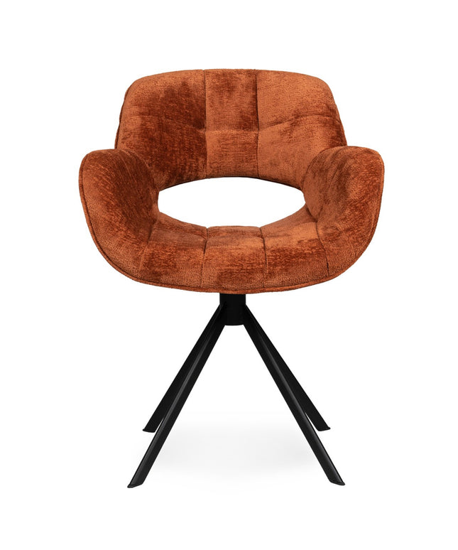 Link Dining chair berge 3032 rust fabric metal leg