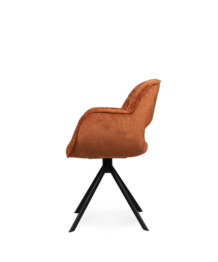 Link Dining chair berge 3032 rust fabric metal leg