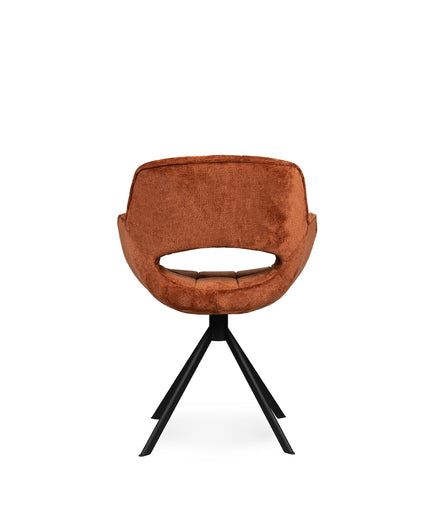 Link Dining chair berge 3032 rust fabric metal leg