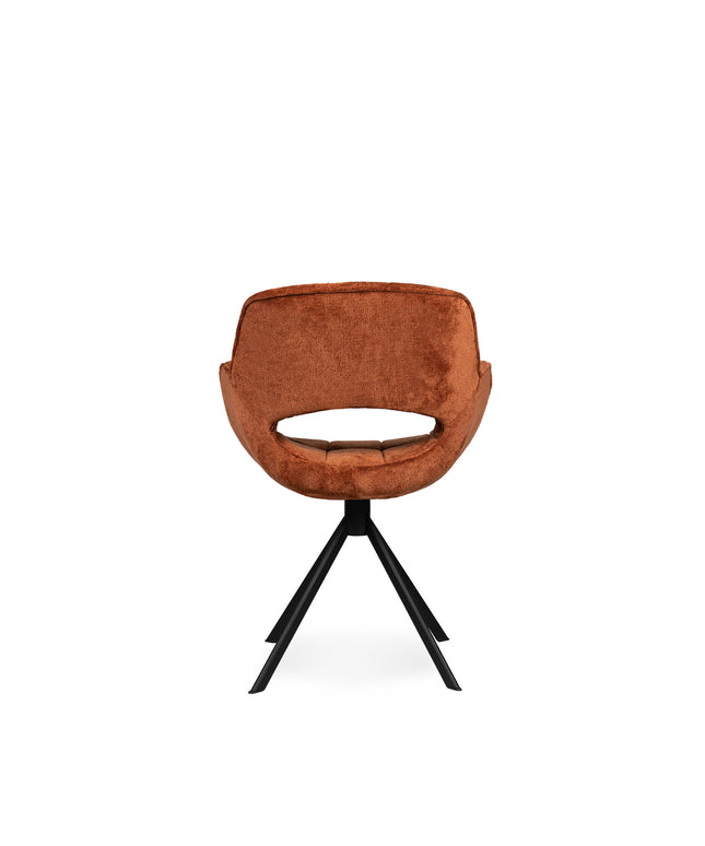 Link Dining chair berge 3032 rust fabric metal leg