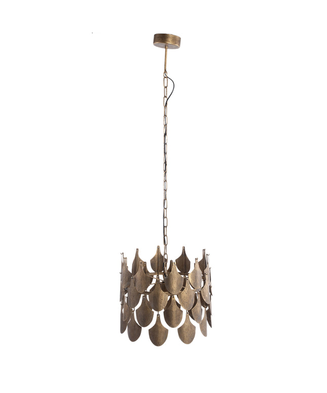 Linnes Brass metal hanging lamp scales round