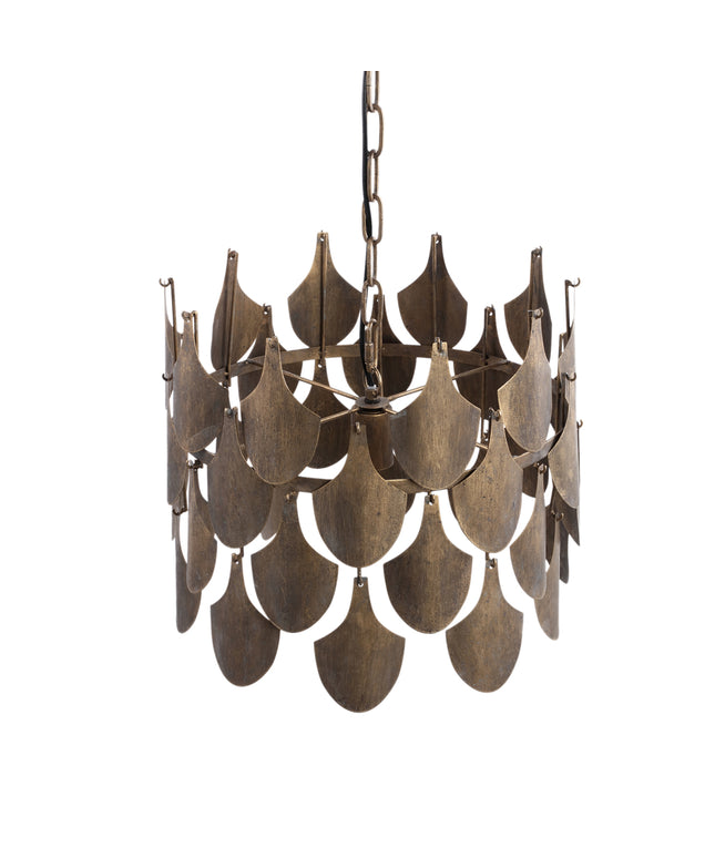 Linnes Brass metal hanging lamp scales round