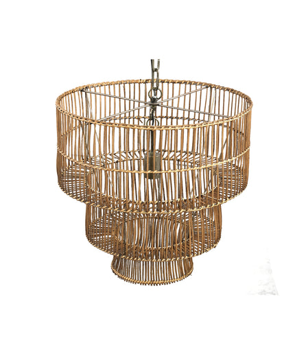 Linth Natural reed hanging lamp three levels round