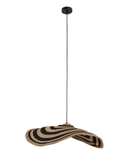 Loulou Natural seagrass wavy hanging lamp L