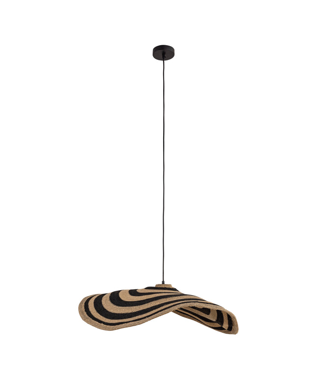 Loulou Natural seagrass wavy hanging lamp L