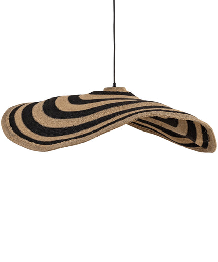 Loulou Natural seagrass wavy hanging lamp L