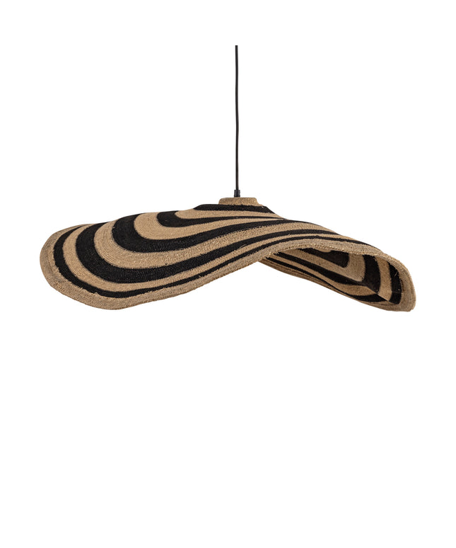 Loulou Natural seagrass wavy hanging lamp L