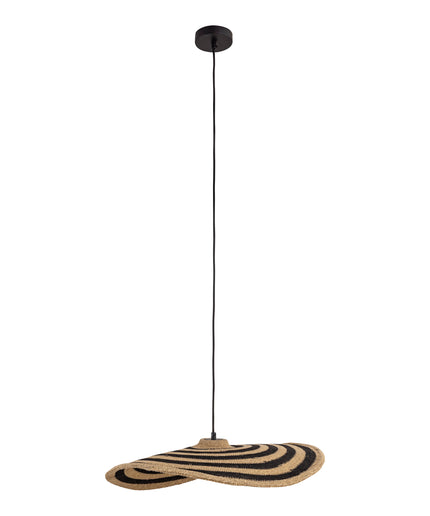 Loulou Natural seagrass wavy hanging lamp S