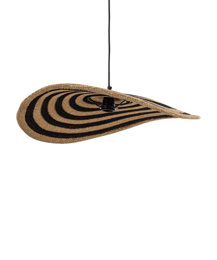 Loulou Natural seagrass wavy hanging lamp S