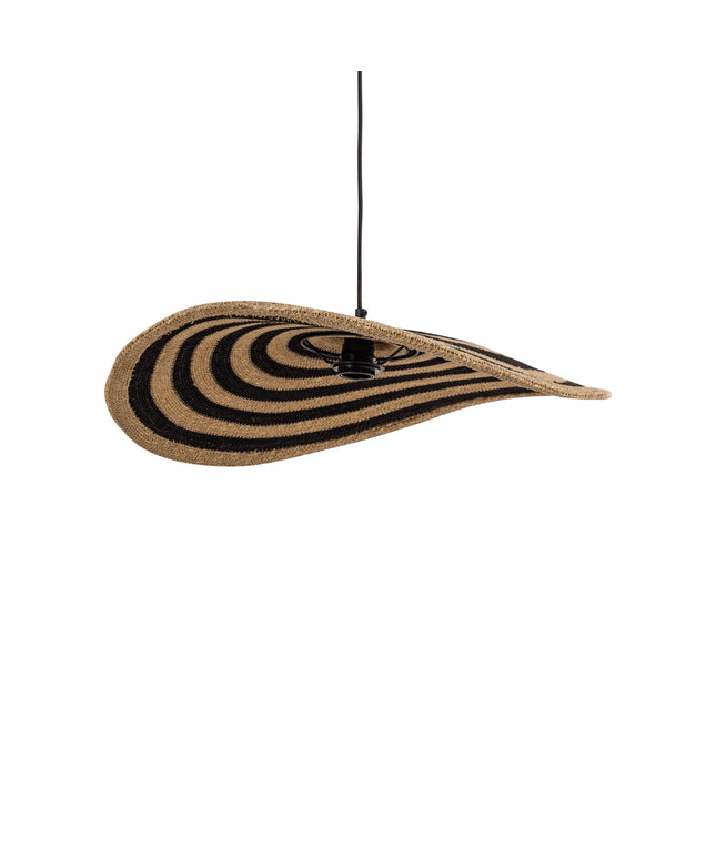 Loulou Natural seagrass wavy hanging lamp S