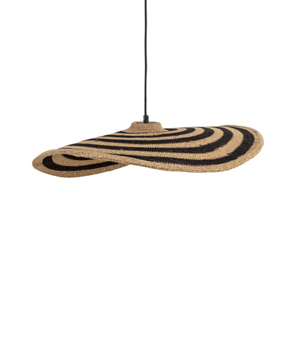Loulou Natural seagrass wavy hanging lamp S