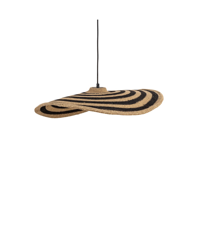 Loulou Natural seagrass wavy hanging lamp S