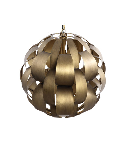 Lovis Gold metal hanging lamp round ball shade