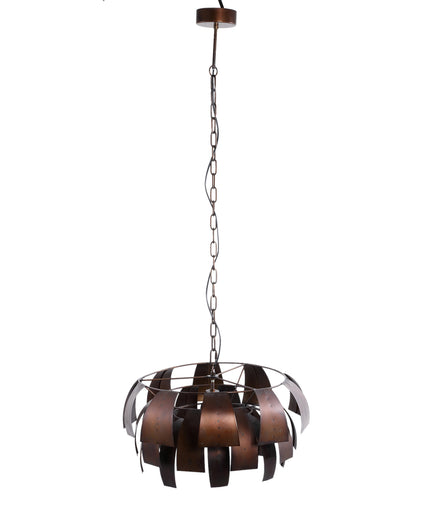 Marxy Copper metal hanging lamp layered round
