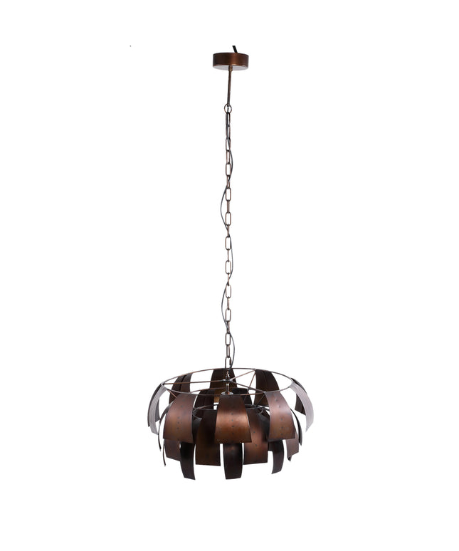 Marxy Copper metal hanging lamp layered round