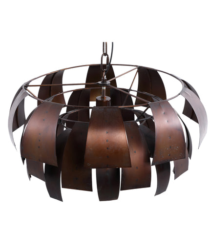 Marxy Copper metal hanging lamp layered round