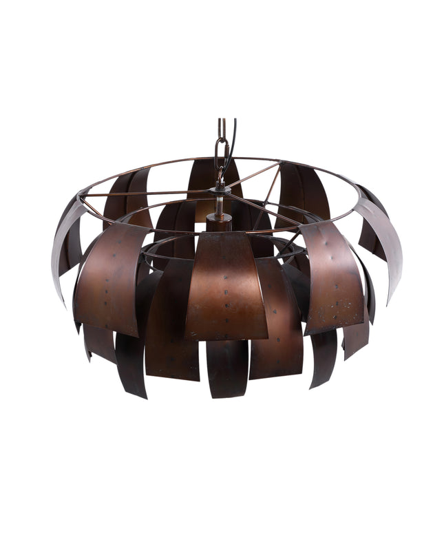 Marxy Copper metal hanging lamp layered round