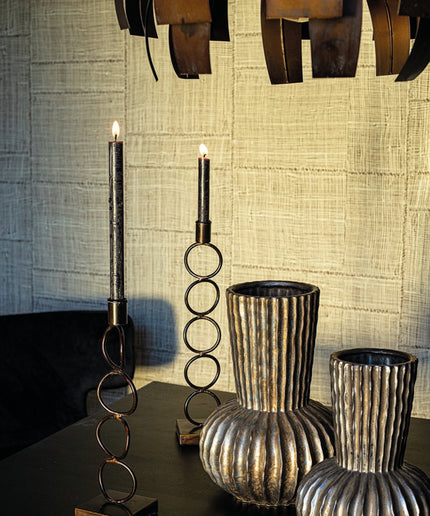 Marxy Copper metal hanging lamp layered round