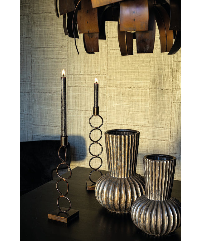 Marxy Copper metal hanging lamp layered round