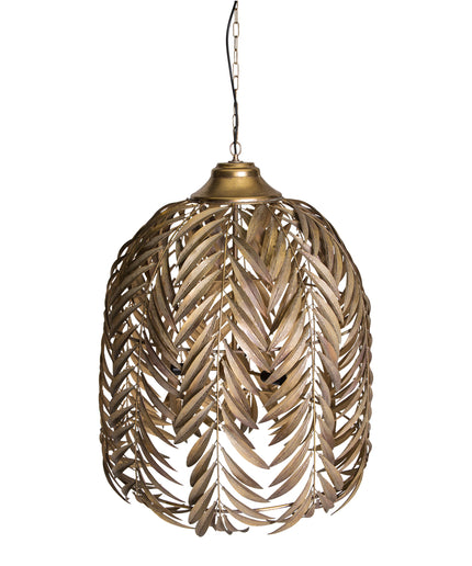 PTMD Mea Goud hanglamp metaal met palm blad design