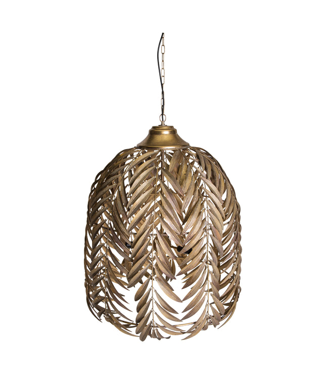PTMD Mea Goud hanglamp metaal met palm blad design