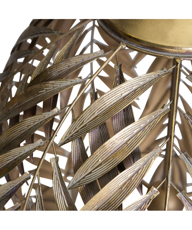 PTMD Mea Goud hanglamp metaal met palm blad design