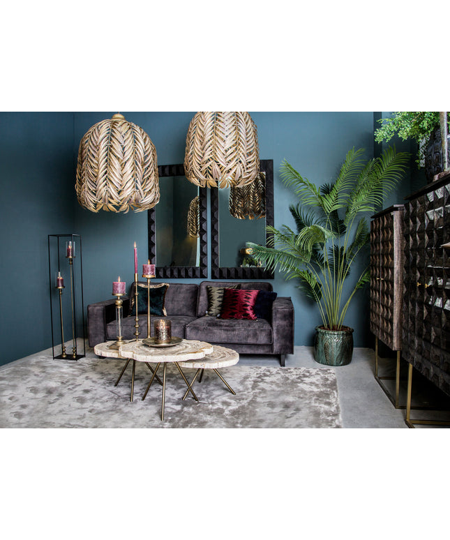 PTMD Mea Goud hanglamp metaal met palm blad design
