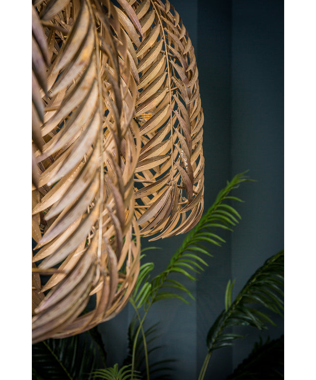 PTMD Mea Goud hanglamp metaal met palm blad design
