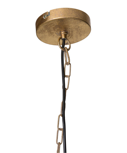 PTMD Mea Goud hanglamp metaal met palm blad design
