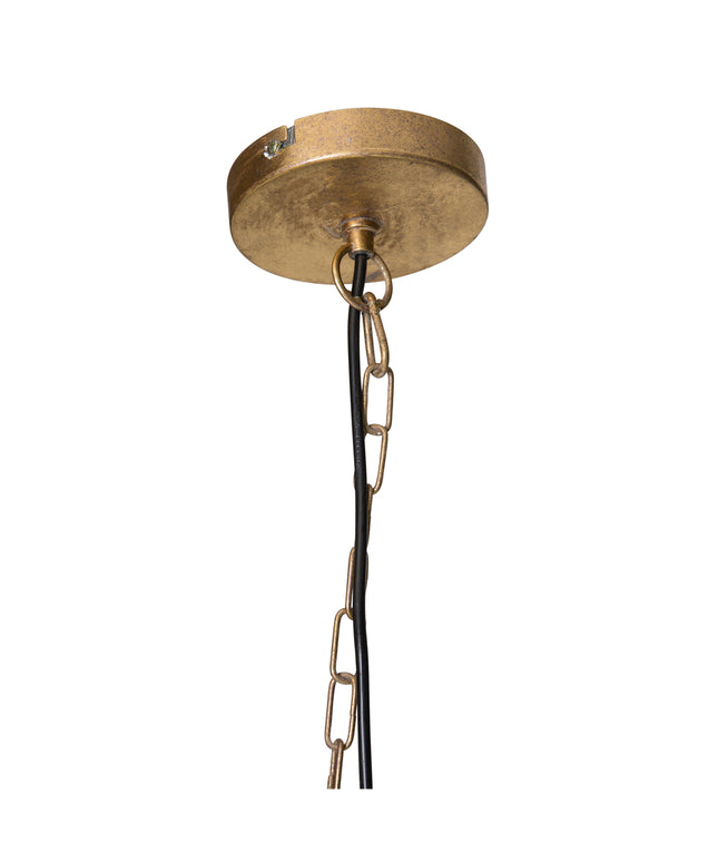 PTMD Mea Goud hanglamp metaal met palm blad design