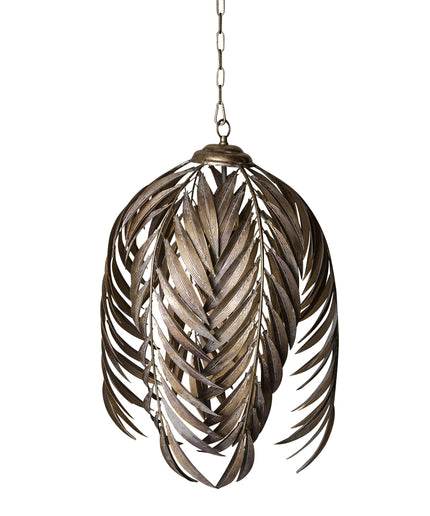 PTMD Mea Goud hanglamp metaal met palm blad lang S