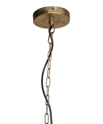 PTMD Mea Goud hanglamp metaal met palm blad lang S
