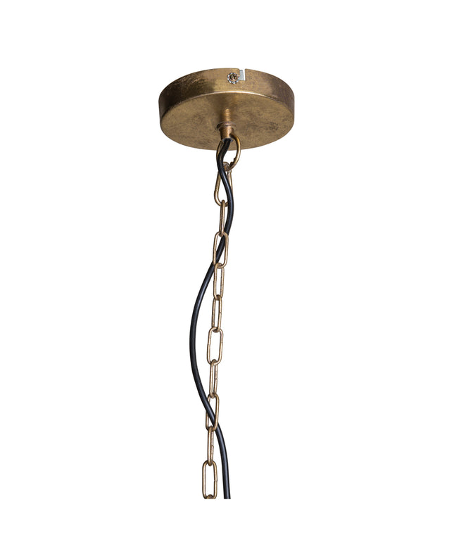PTMD Mea Goud hanglamp metaal met palm blad lang S