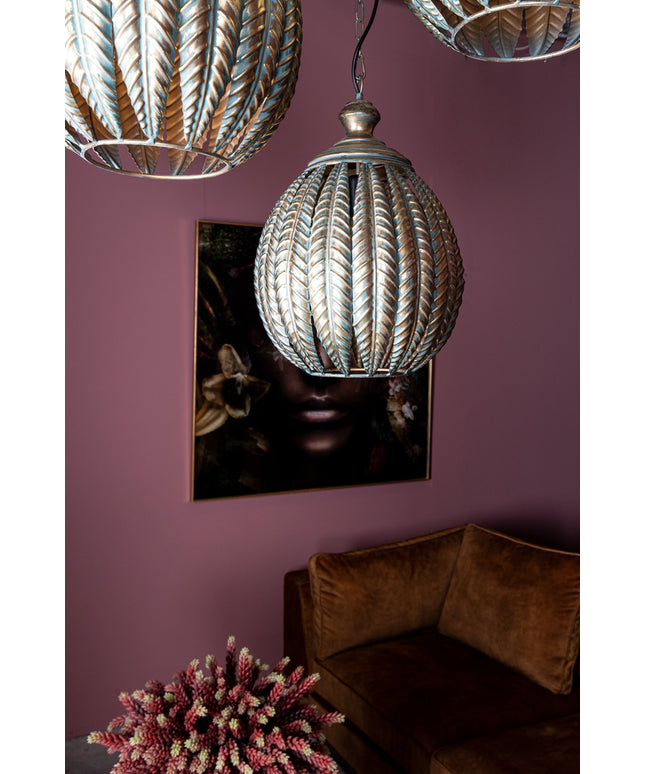 Mellis Gold ijzeren hanglamp bladeren bal