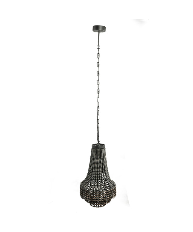 Merdy Grey metal hanging lamp beads round high