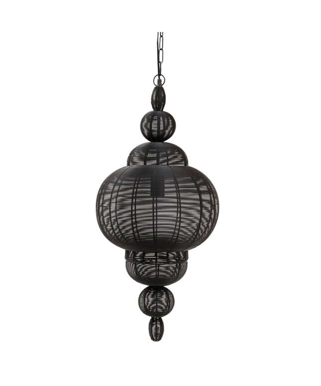 Merri Black iron hanging lamp drop design