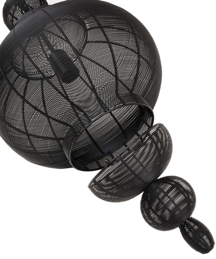Merri Black iron hanging lamp drop design