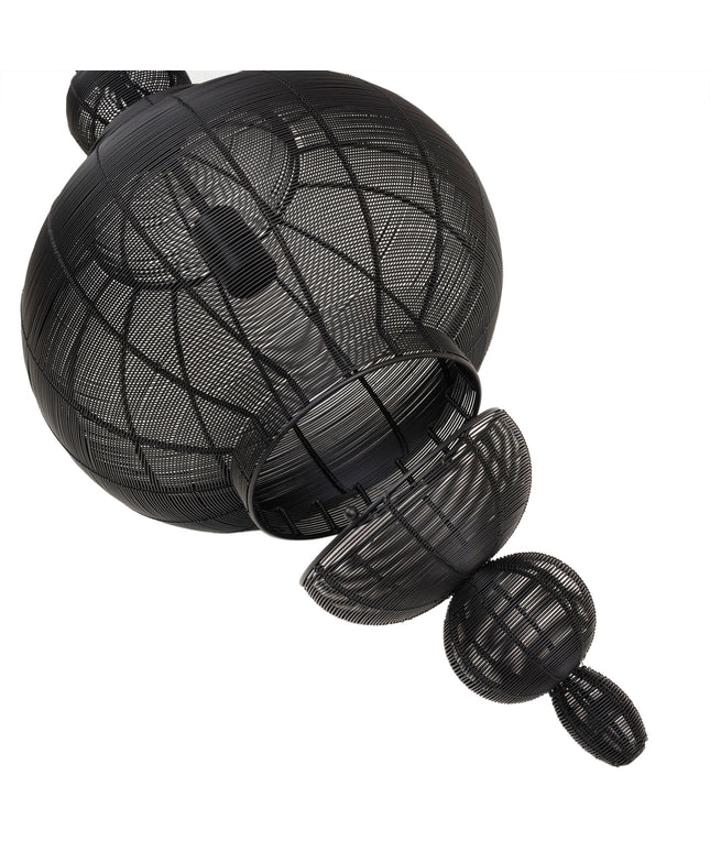 Merri Black iron hanging lamp drop design