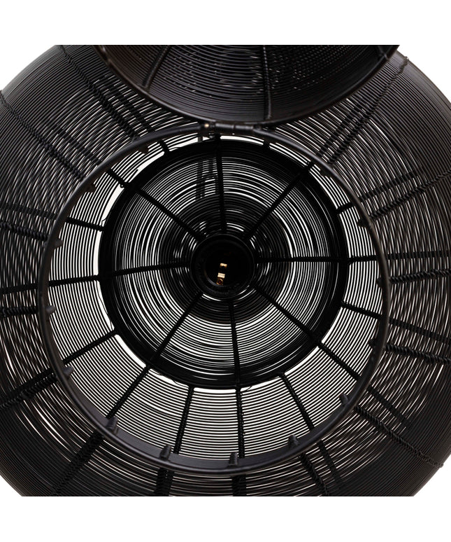 Merri Black iron hanging lamp drop design