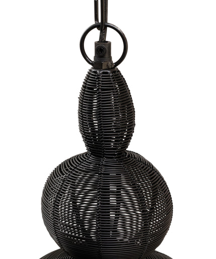 Merri Black iron hanging lamp drop design