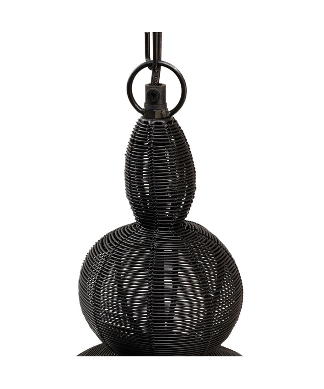 Merri Black iron hanging lamp drop design