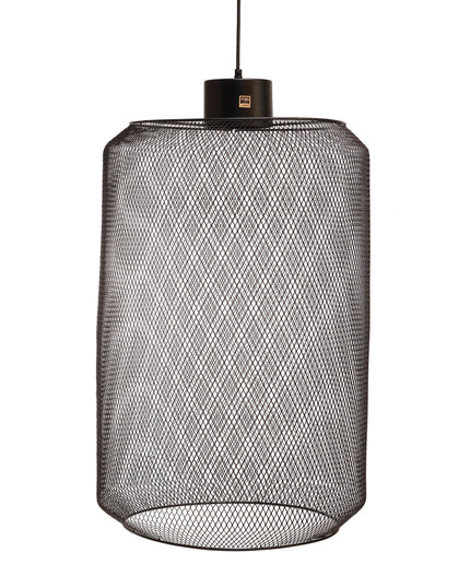 Mesh Black iron hanging lamp round L